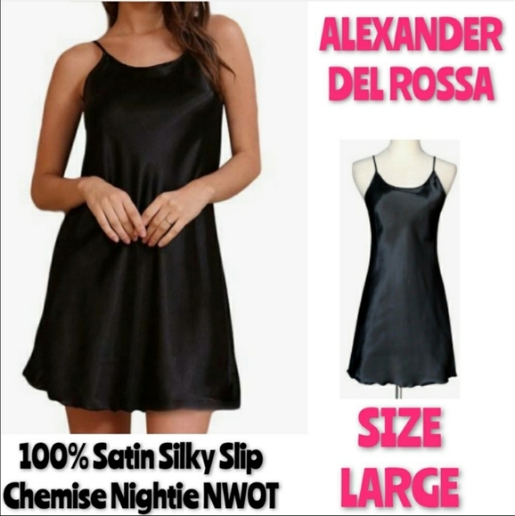 Alexander Del Rossa Other - Alexander Del Rossa Nightie Size L Satin Chemise